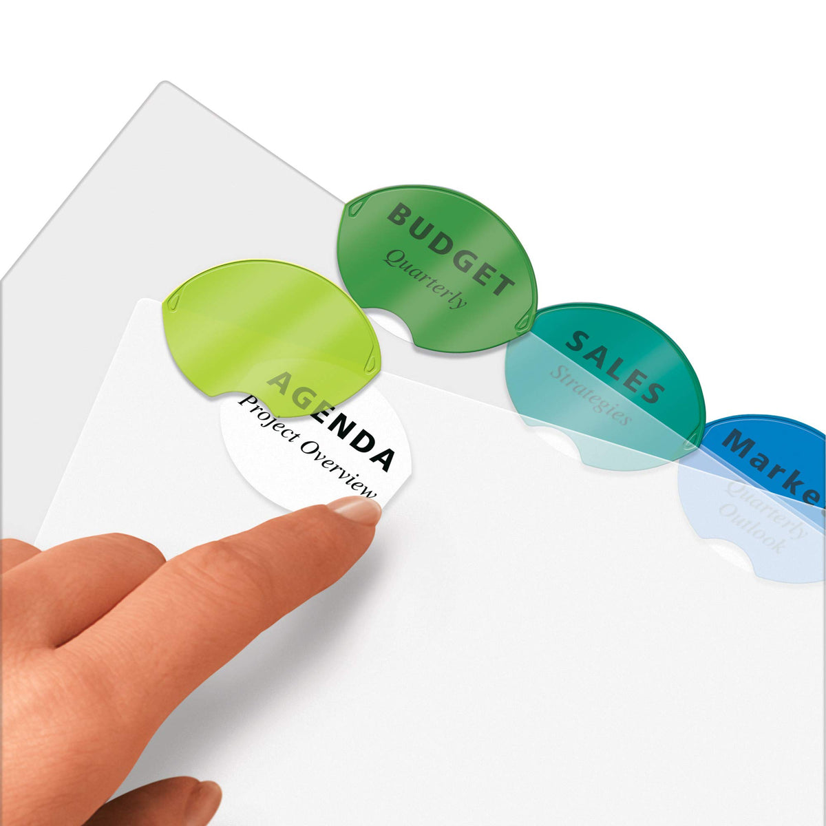 Avery Insertable Style Edge Plastic Dividers for 3 Ring Binders, 8-Tab Set, Multicolor, 1 Set (11201)