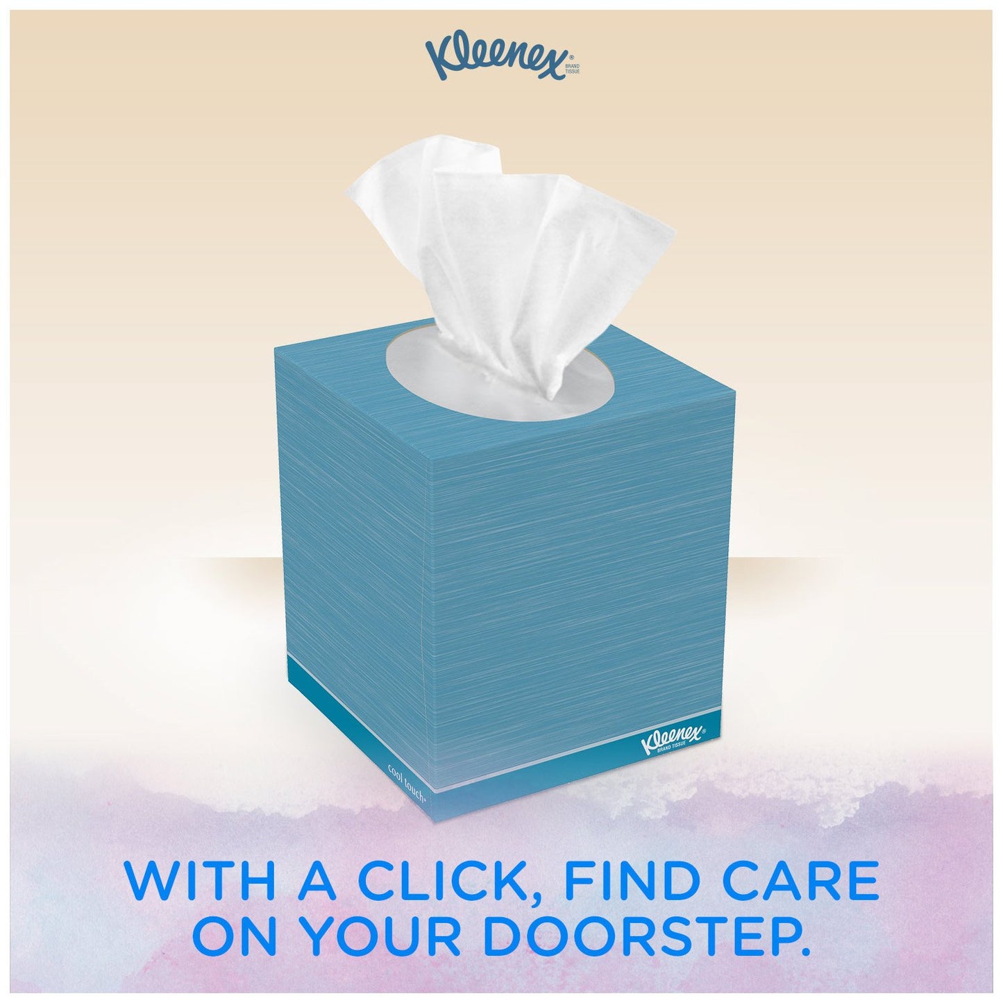 Kleenex Cool Touch Facial Tissues, Cube Box, 50 Count (Pack of 1)