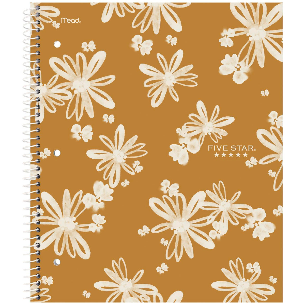 Five Star Spiral Notebooks + Study App, 2 Pack, 1 Subject, College Ruled, 8-1/2" x 11", 80 Sheets, Petals (820331F-ECM)