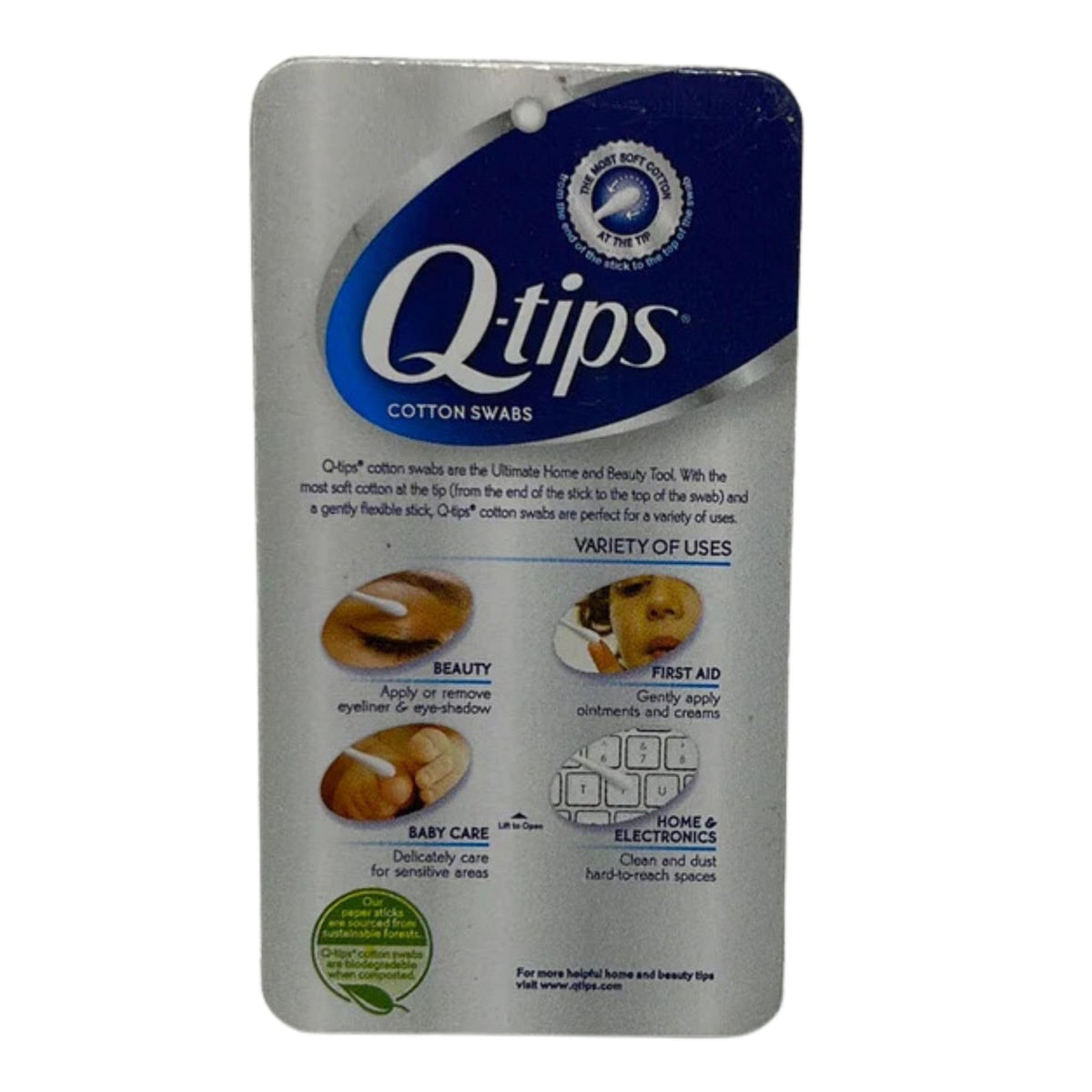 Q-tips Antimicobial 300 Count (Pack of 4)