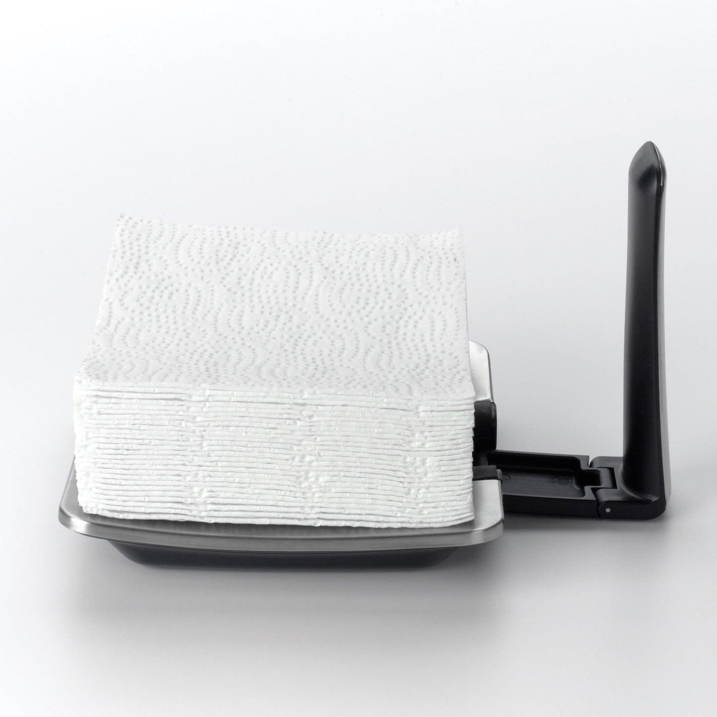 OXO Good Grips SimplyPull Napkin Holder, Stainless Steel, Silver/Black