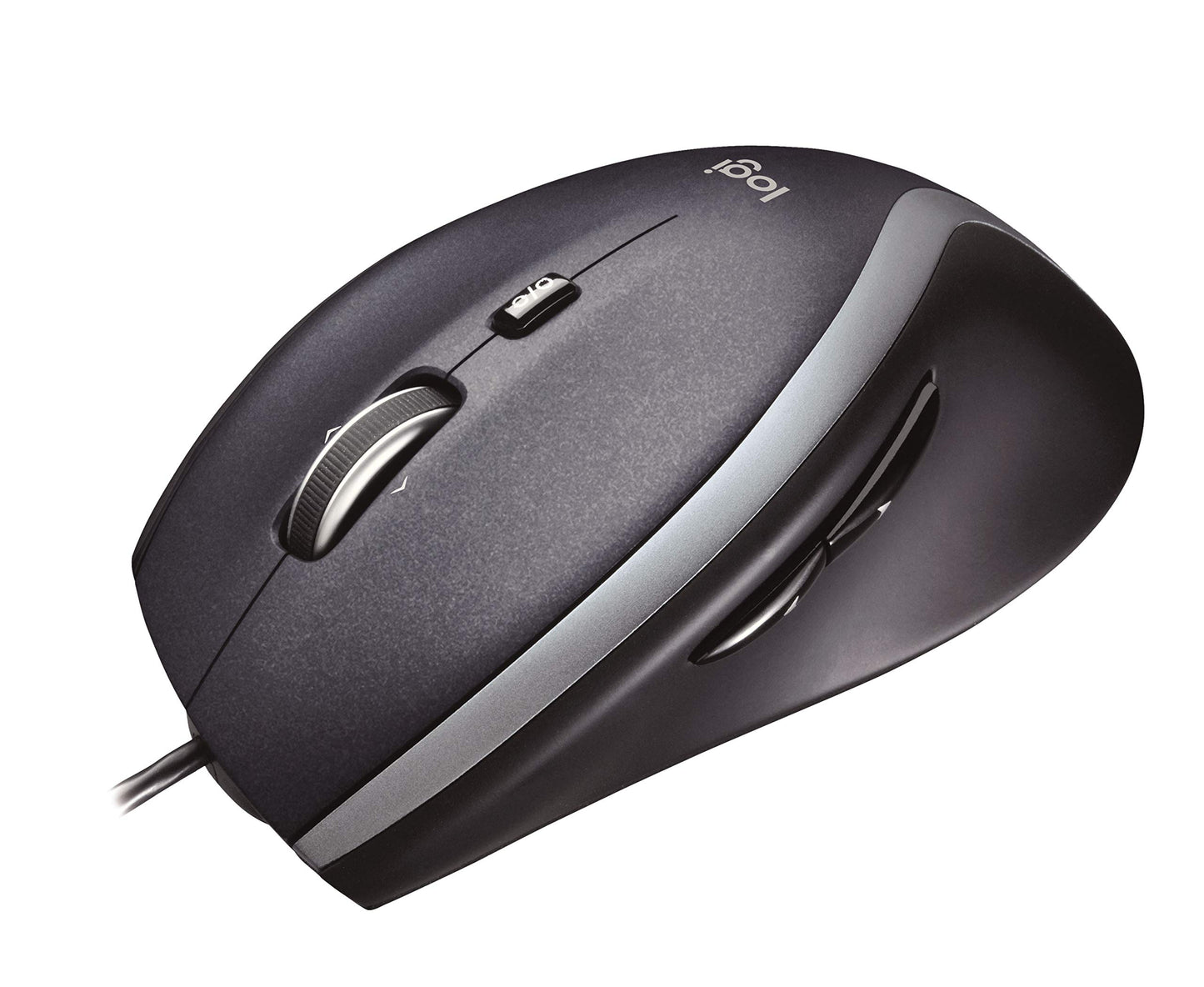 Logitech M500 Corded Mouse – Wired USB Mouse for Computers and Laptops, with Hyper-Fast Scrolling, Dark Gray