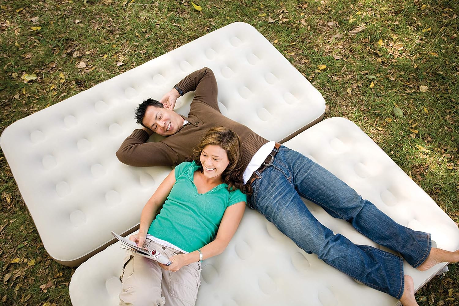 Coleman EasyStay Plus Single-High 4-in-1 Convertible Twin Air Mattress, Ideal for Camping and Home Use