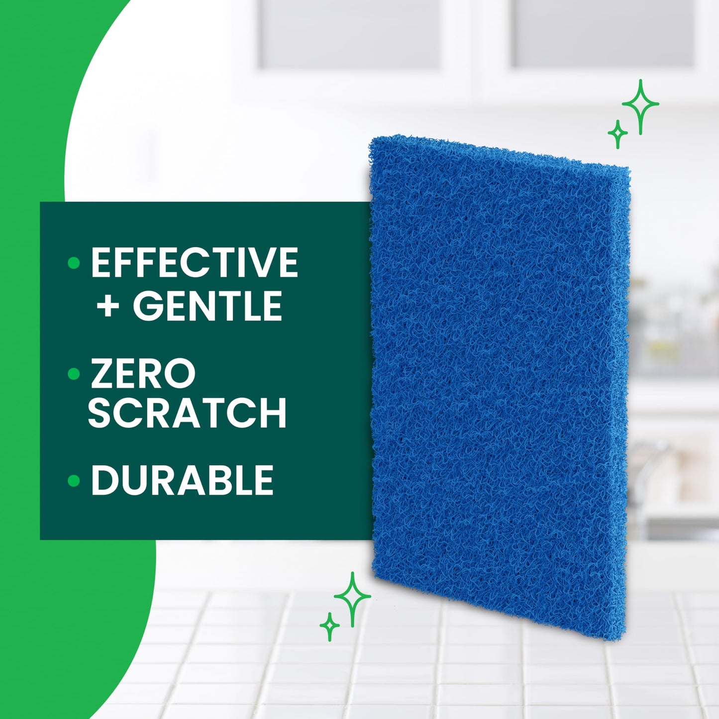 Scotch-Brite® Zero Scratch Scour Pad, 3 Scrubbing Pads, Non-Scratch Scouring Pads for Kitchen and Dish Cleaning