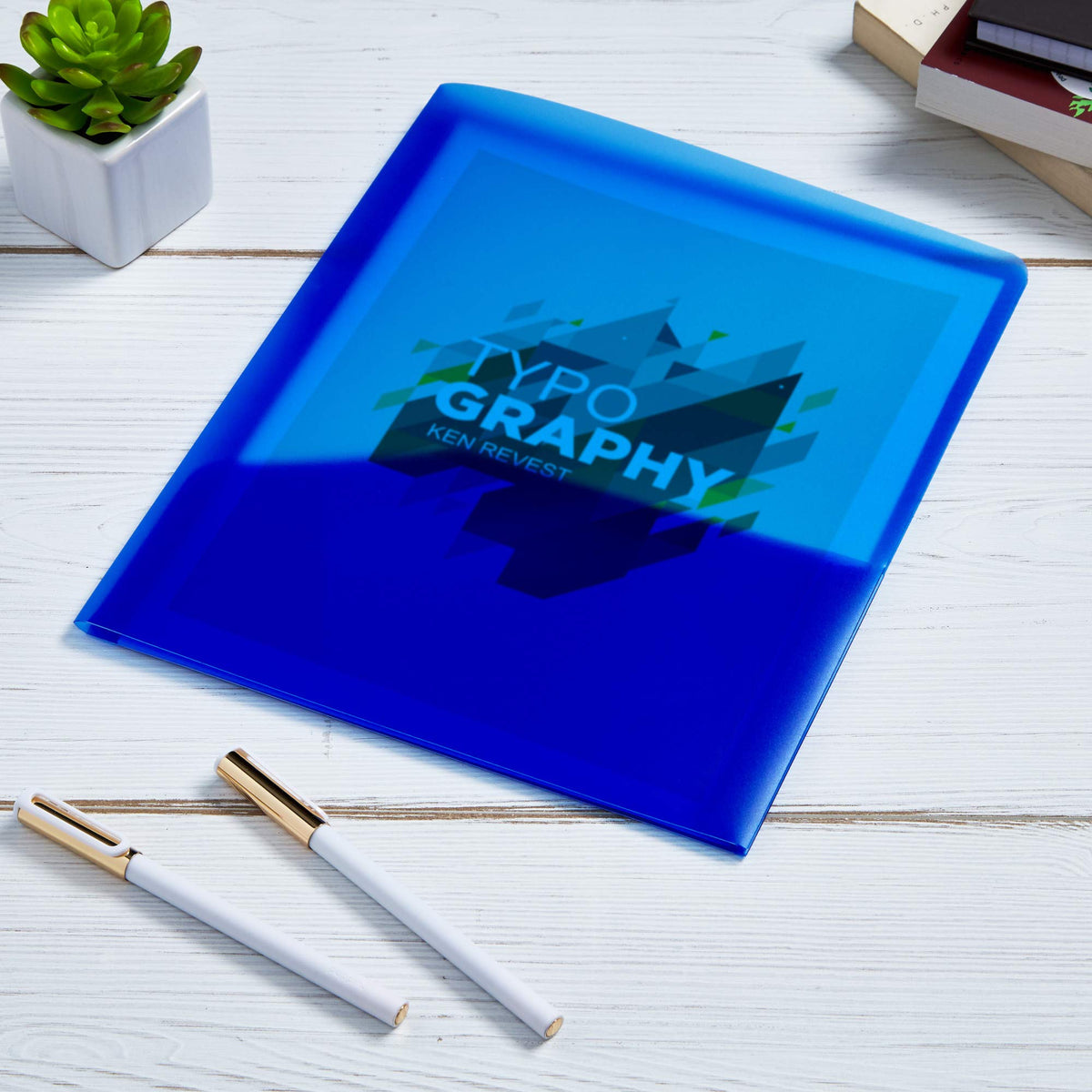 Avery Translucent Two Pocket Folder, Water Resistant, Holds up to 20 Sheets, 1 Blue Folder (47811)
