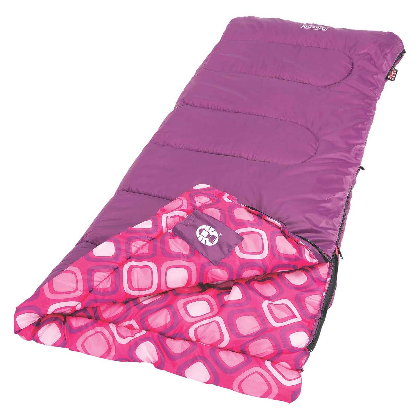 Coleman Kids 45°F Sleeping Bag for Children up to 5ft 5in Tall, Lightweight & Warm Sleep Sack for Indoor/Outdoor Use, Machine Washable