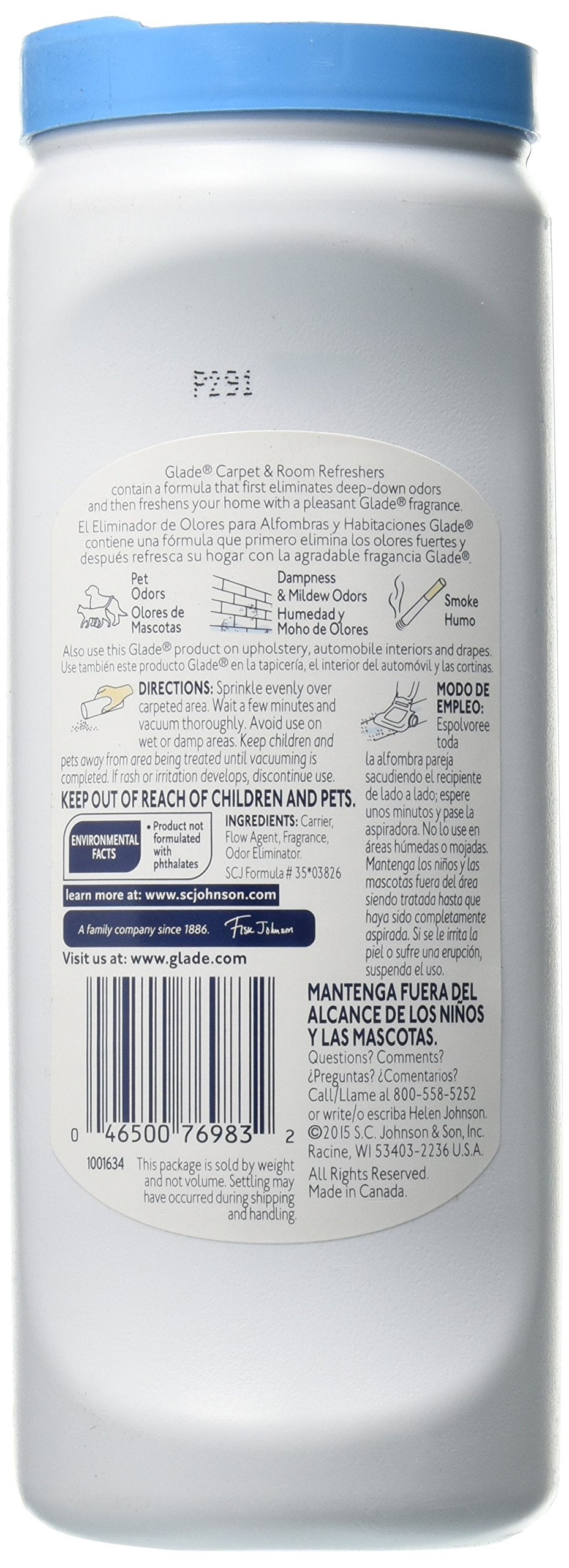 Glade Carpet and Room Refresher, Deodorizer for Home, Pets, and Smoke, Pet Clean Scent, 32 Oz