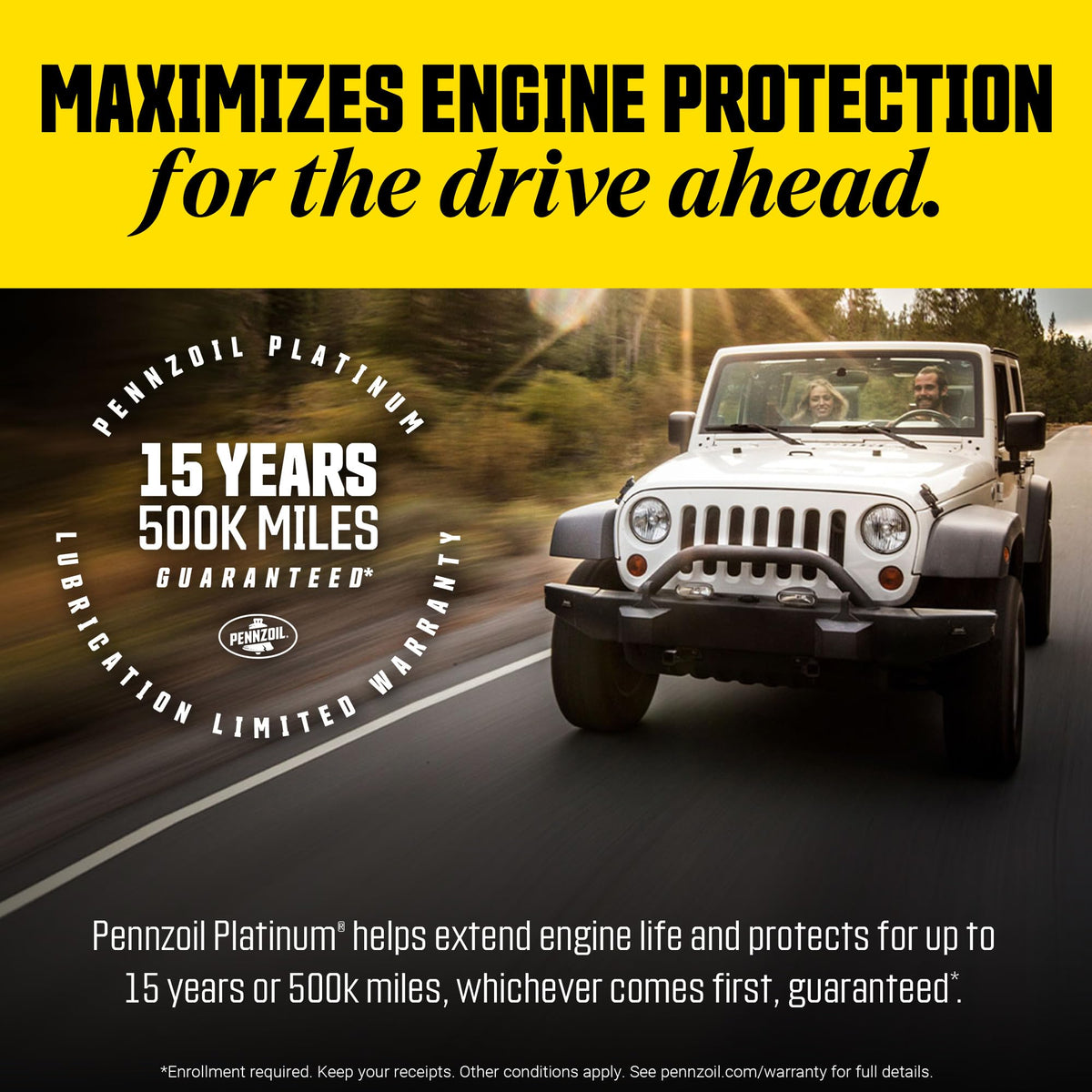 Pennzoil Platinum Full Synthetic 0W-16 Motor Oil, 5 Quart