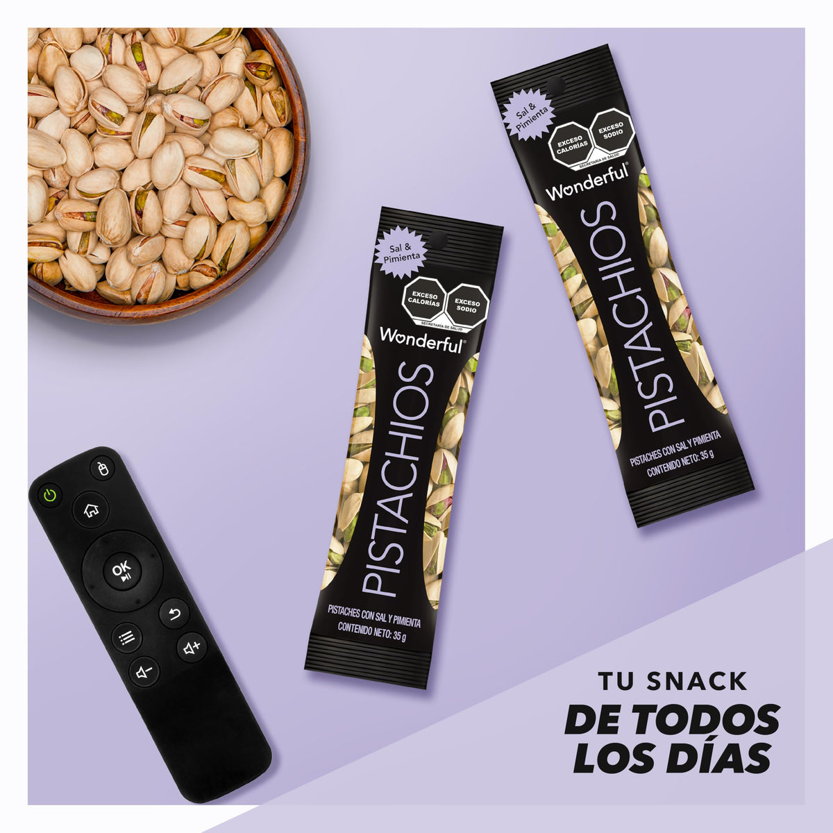 Wonderful Pistachios In Shell, Salt and Pepper Flavored Nuts, 1.25 Ounce Bag (Pack of 12), Protein Snack, On-the-Go, Individually Wrapped Healthy Snack