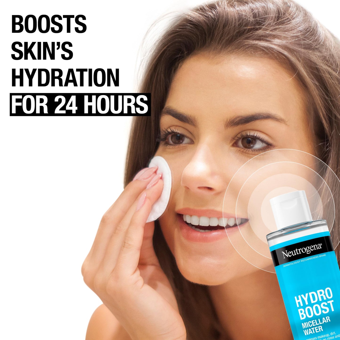 Neutrogena Hydro Boost Micellar Water with Hyaluronic Acid, Micellar Cleansing Water for Sensitive Skin, Removes Makeup, Dirt & Oil, Alcohol-Free, 13.5 fl oz