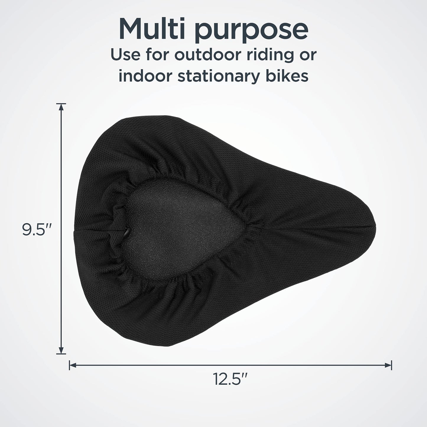 Schwinn Comfort Bike Cruiser Seat Cover, High-Tech Gel Padding Gel Seat Cushion, Fits Most Seats for Standard or Stationary Bikes