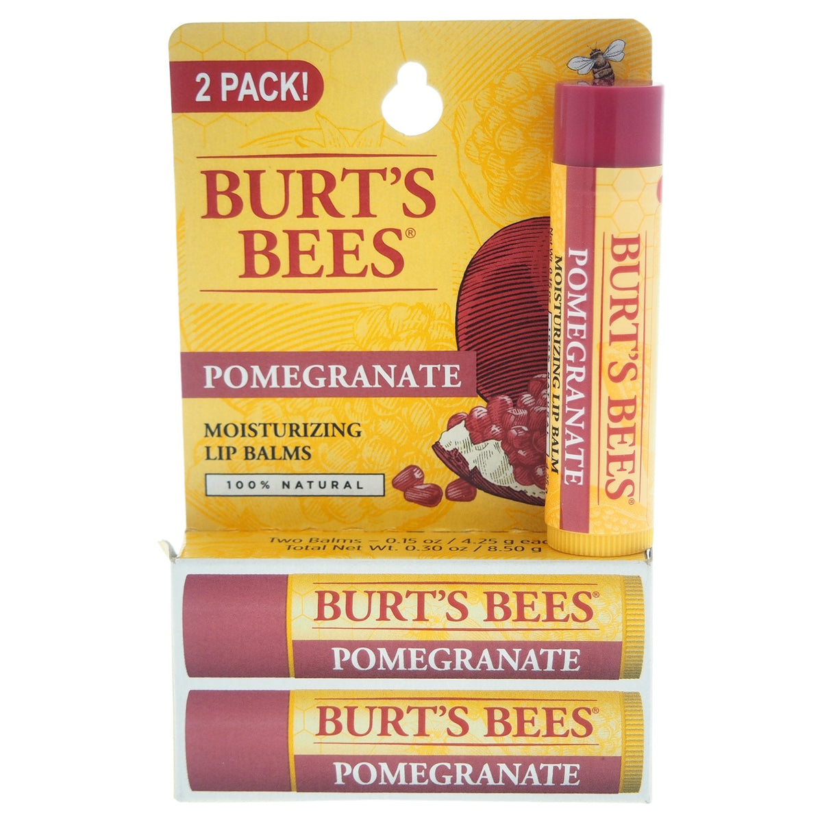 Burt's Bees Lip Balm Pom .15oz 2 pk product image 1