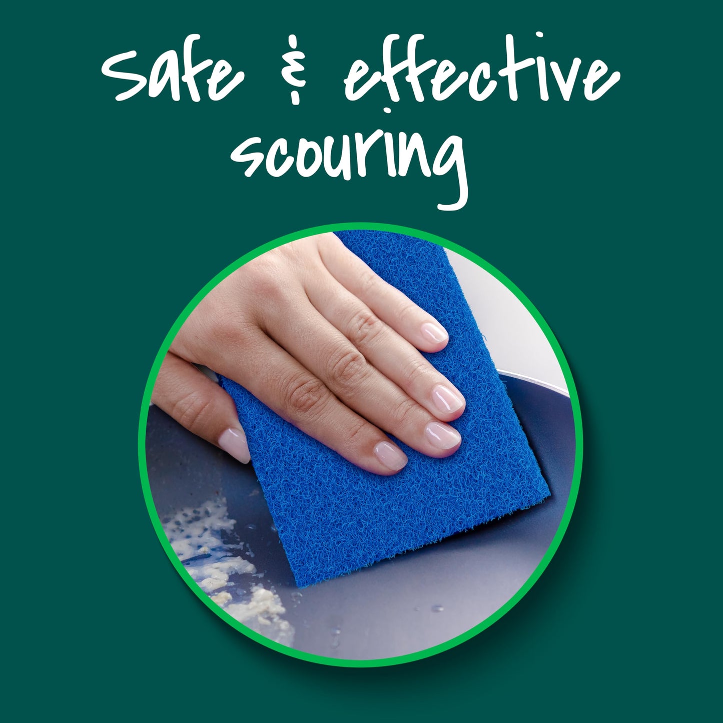 Scotch-Brite® Zero Scratch Scour Pad, 3 Scrubbing Pads, Non-Scratch Scouring Pads for Kitchen and Dish Cleaning
