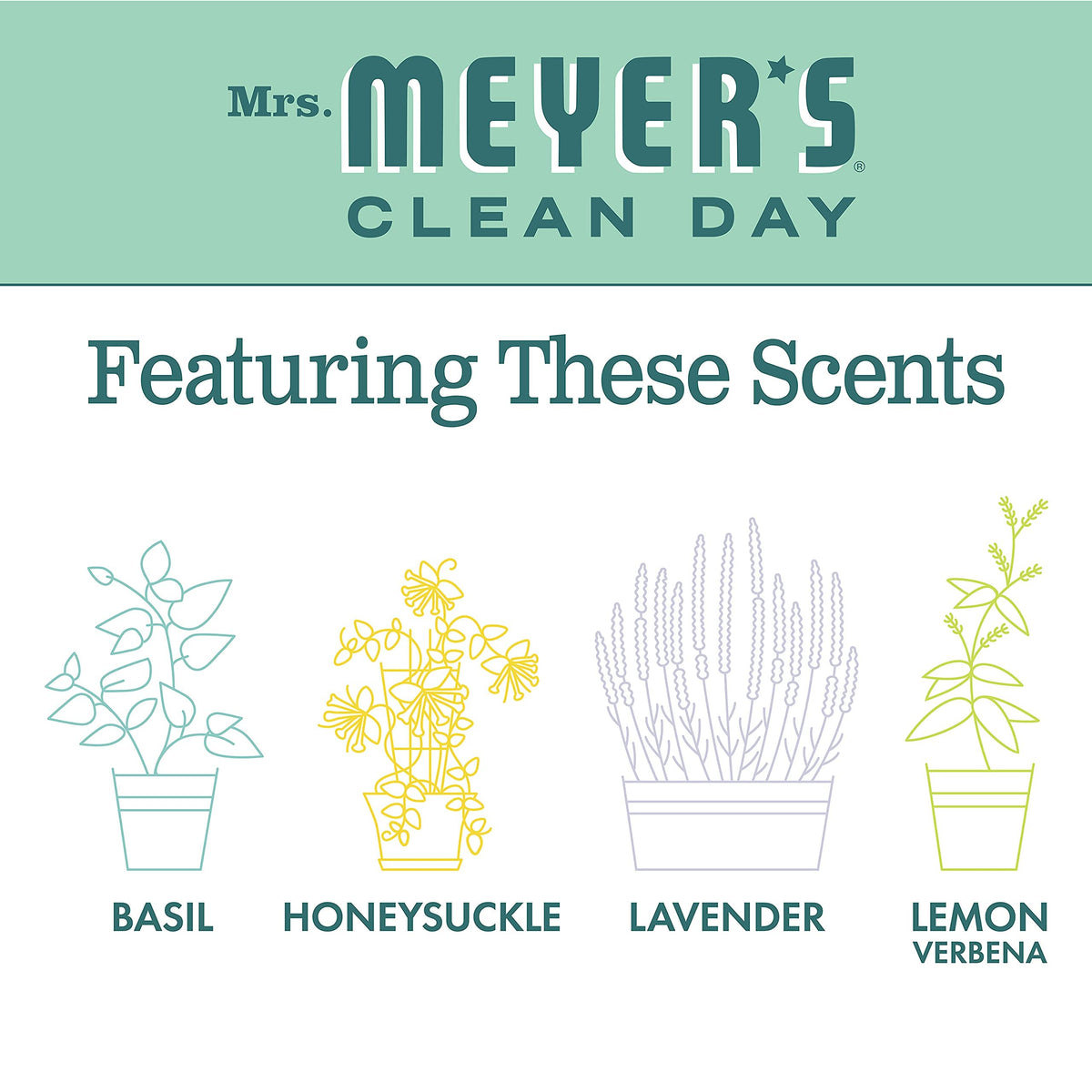 Mrs. MEYER'S CLEAN DAY Multi-Surface Everyday Cleaner Mint Scent, 16 Fl Oz (Pack of 3)