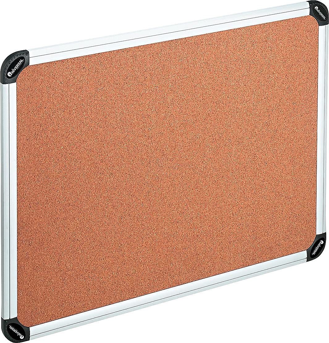 Universal 43714 Cork Board with Aluminum Frame, 48 x 36, Natural, Silver Frame
