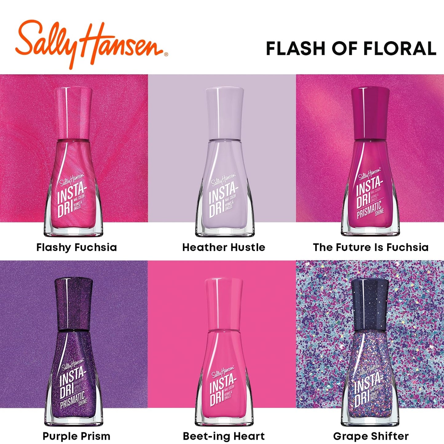 Sally Hansen Insta-Dri®, Grape Shifter, Quick Dry, Long Lasting, Streak-Free Shine, Purple Nail Polish