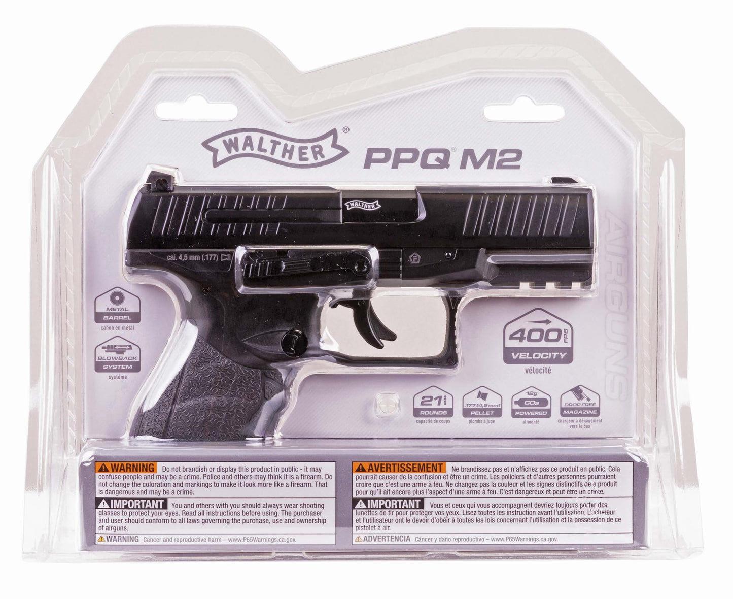 Umarex Walther PPQ M2 .177 Caliber Pellet Gun Air Pistol, Walther PPQ M2