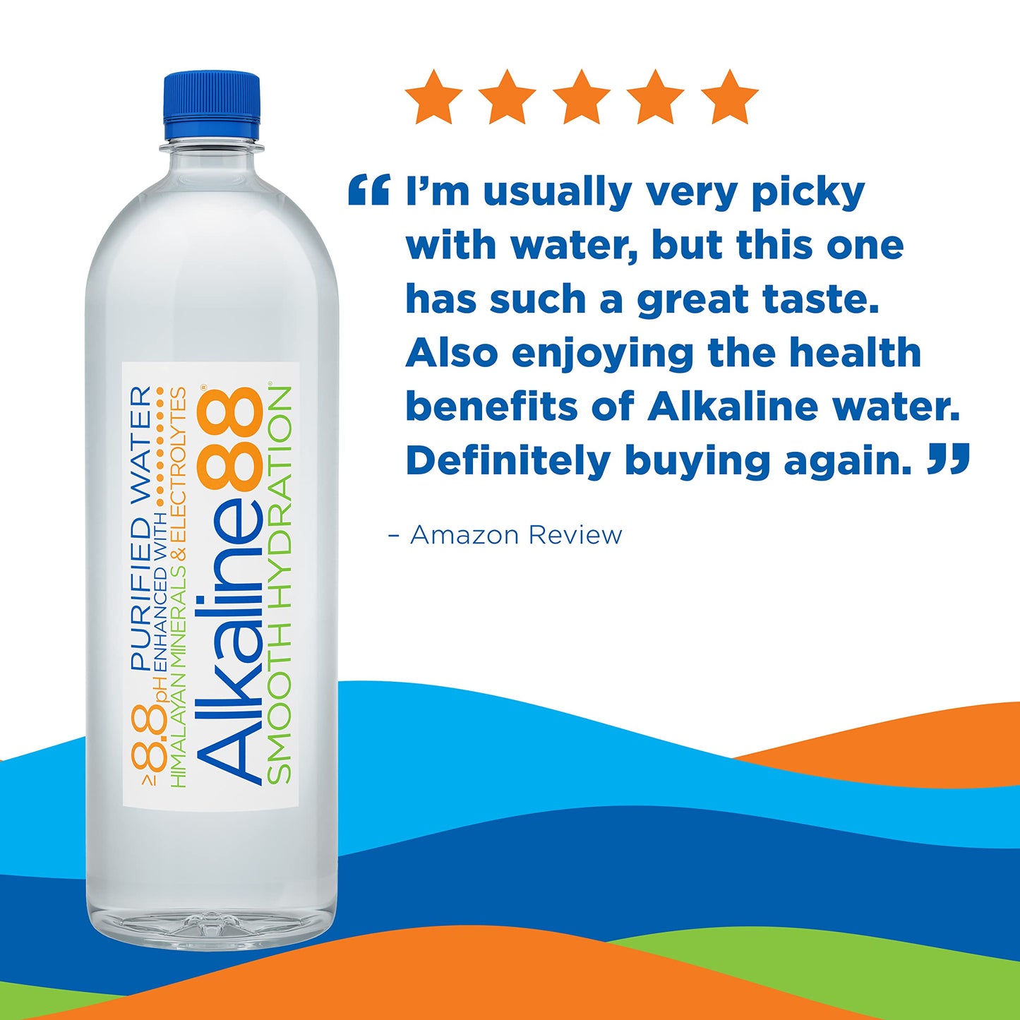 Alkaline88 Purified Ionized Water with Himalayan Minerals & Electrolytes for smooth taste; (12 pack) 1-Liter bottled water; Perfectly balanced for your body with 8.8ph;100% Recyclable.