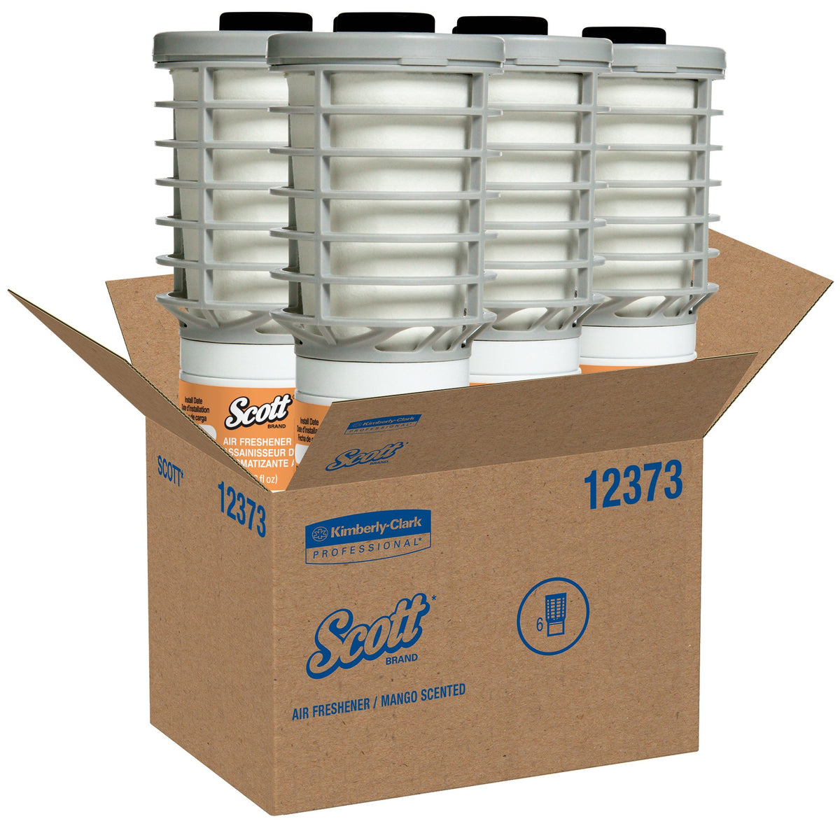 Scott Essential Air Freshener Refill (12373), Mango, Automatic / Continuous Release, 6 Refills / Case