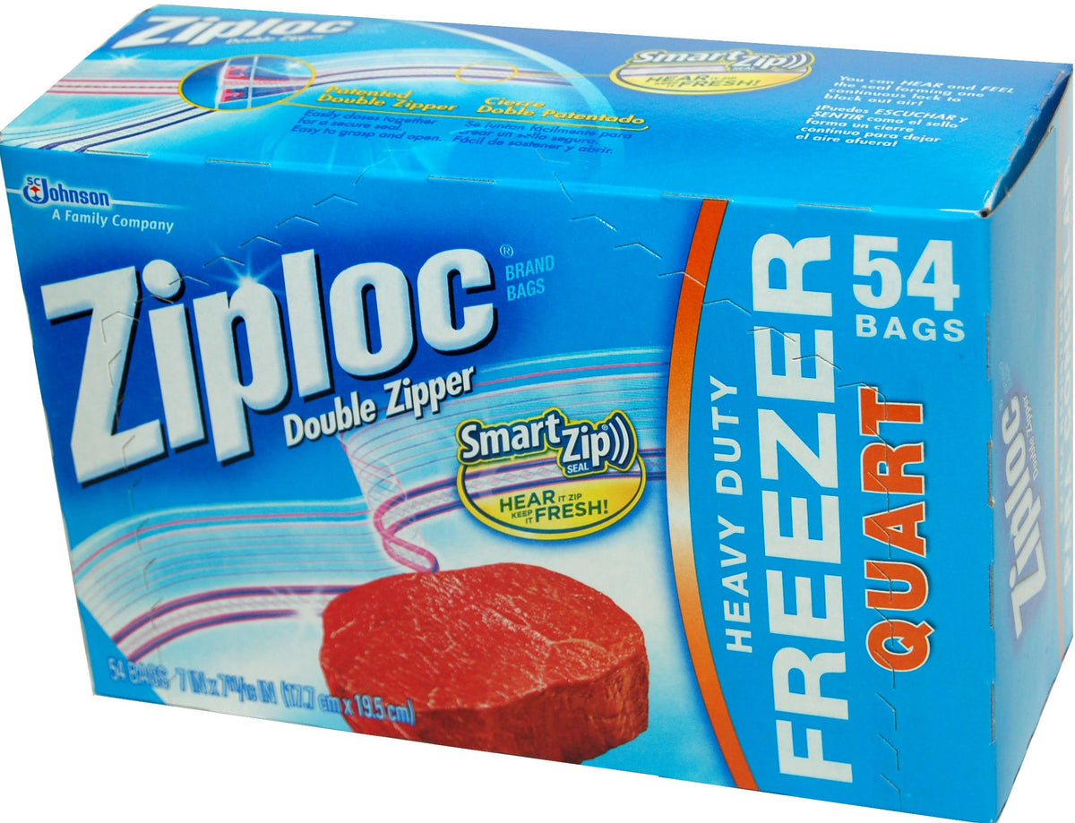 Ziploc Quart Freezer Bags - 54-Count