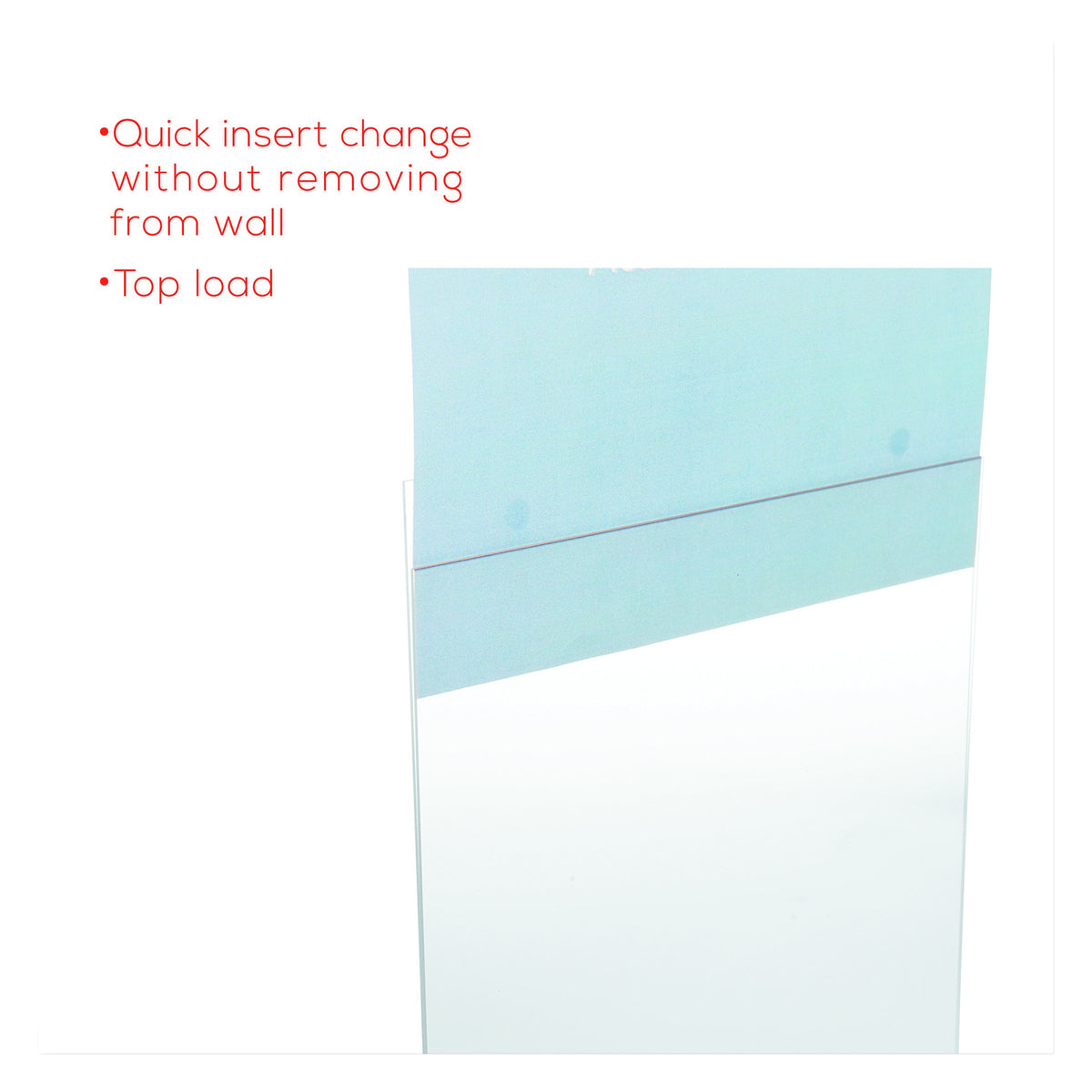 Deflecto Classic Image Wall Mount Sign Holder, Single-Sided, Vertical, 8.5" x 11", Clear (68201), Model:WM-8511-1