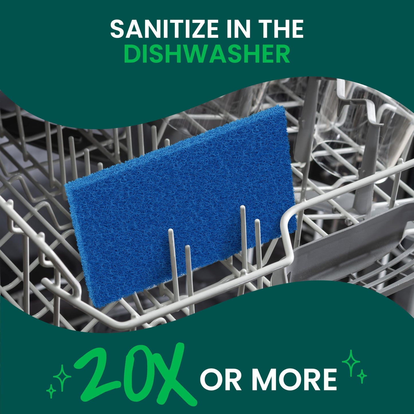 Scotch-Brite® Zero Scratch Scour Pad, 3 Scrubbing Pads, Non-Scratch Scouring Pads for Kitchen and Dish Cleaning