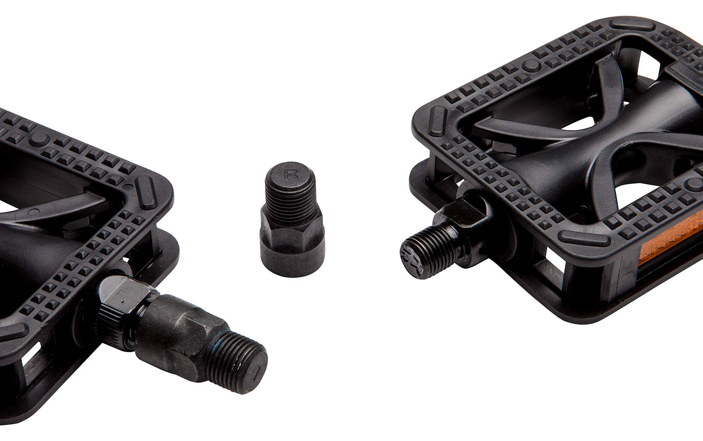 Schwinn Universal Composite Bike Pedals, Fits Most Adult Bikes for Men and Women, with 1/2-inch and 9/16-inch adaptors, Universal Fit Bike Pedal Replacement