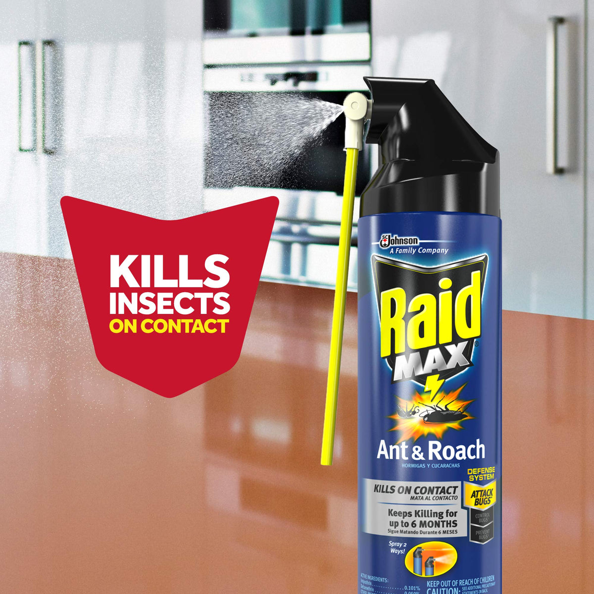 Raid Max Ant & Roach Aerosol Spray 14.50 oz (Pack of 6)
