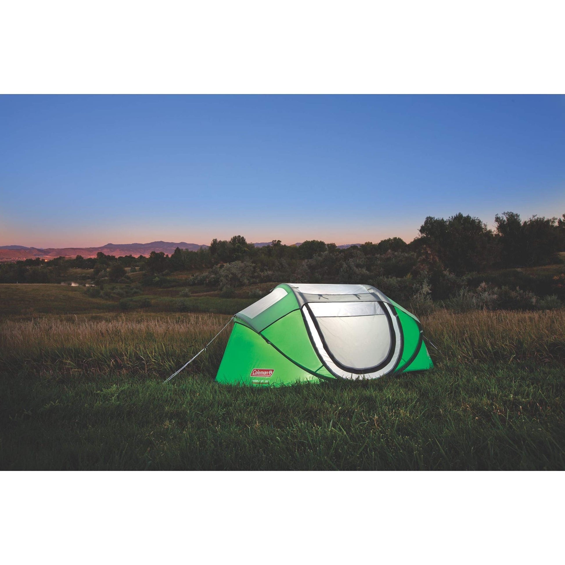 Coleman Pop-Up Instant Tent Sets Up in 10 Seconds, Portable & Lightweight 2/4 Person Weatherproof Camping Tent with Adjustable Rainfly