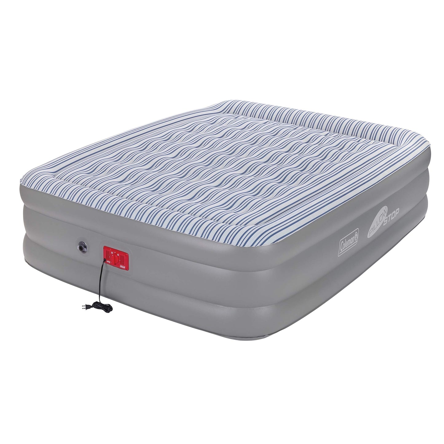 Coleman SupportRest Elite Double-High Air Mattress with Built-in 120V Pump, ComfortStrong Coil System, PillowStop Design - Queen