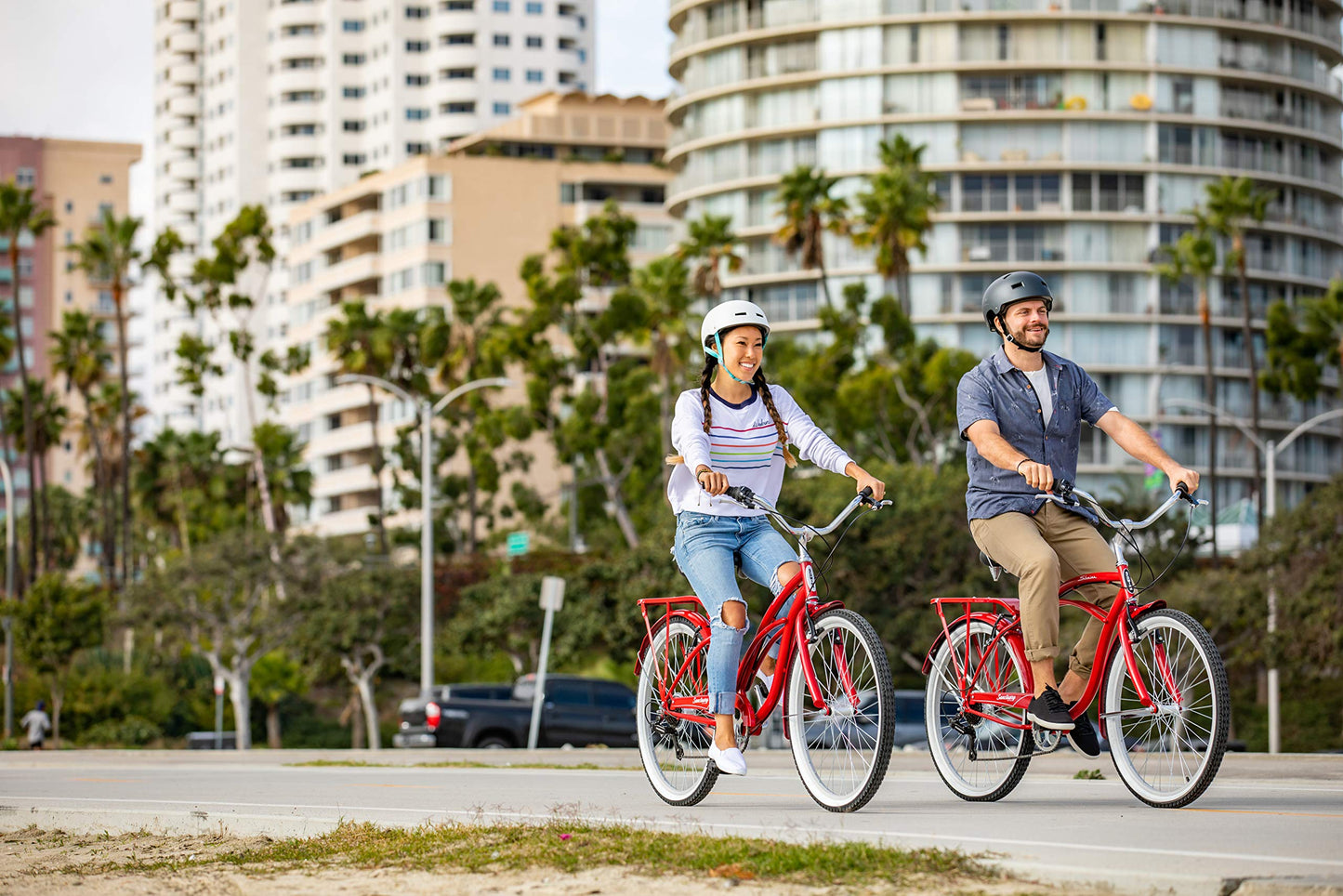 Schwinn Sanctuary 7 Comfort Beach Cruiser Bike for Adult Women Men, 7-Speed Drivetrain in Retro-Styled 18-Inch Steel Step-Over Frame, 26-Inch Wheels, with Front & Rear Fenders, Rear Cargo Rack