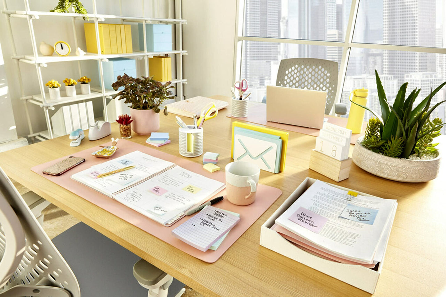 Post-it Greener Notes 3x5 in 5 Pads America's #1 Favorite Sticky Notes Helsinki Collection Pastel Colors (Pink Blue Mint Yellow) Clean Removal 100% Recycled Material (655-RP-A)