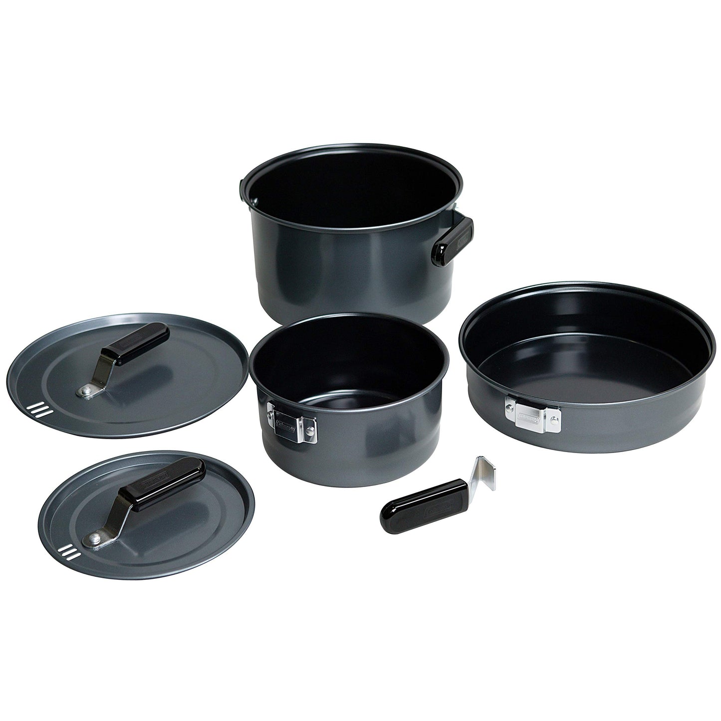 Coleman 6-Piece Steel Family Camping Cookware Set Includes Frying Pan Sauce Pan & Stock Pot Great for Camping Tailgating RVs & Outdoor Cooking