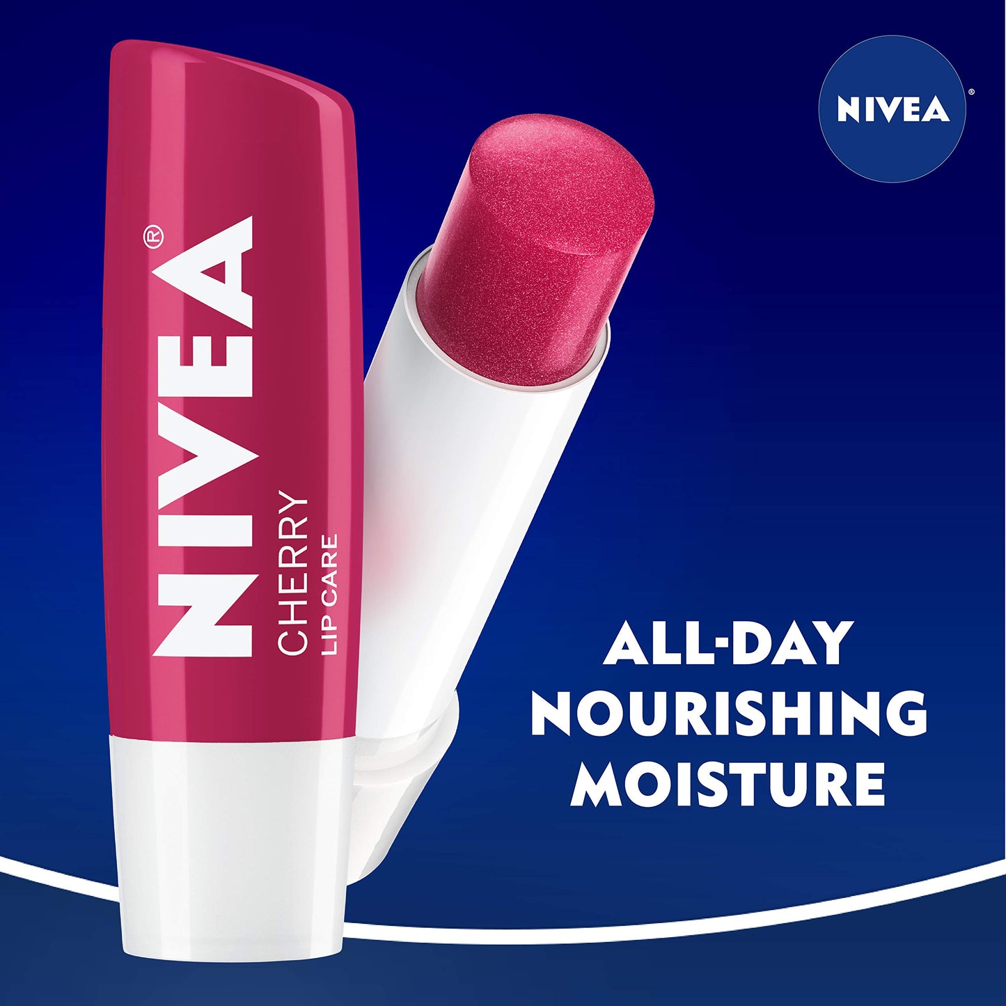 NIVEA Cherry Lip Care - Tinted Lip Balm for Beautiful, Soft Lips - Pack of 4