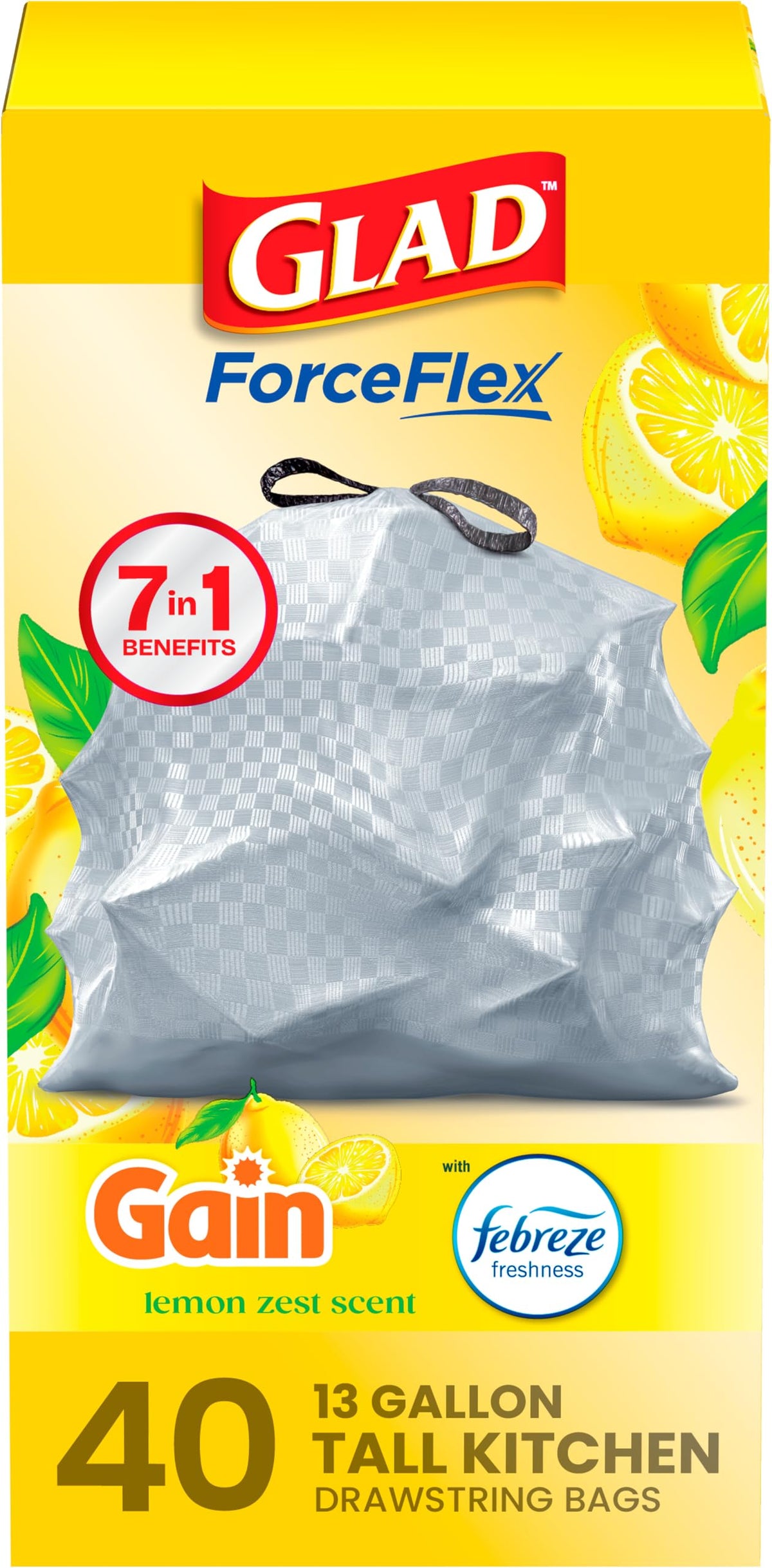 Glad Tall Kitchen 13 gal Citrus 40 product image 1