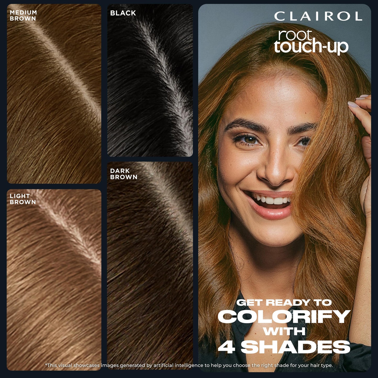 Clairol Root Touch-Up Temporary Concealing Powder, Black Hair Color, Pack of 1
