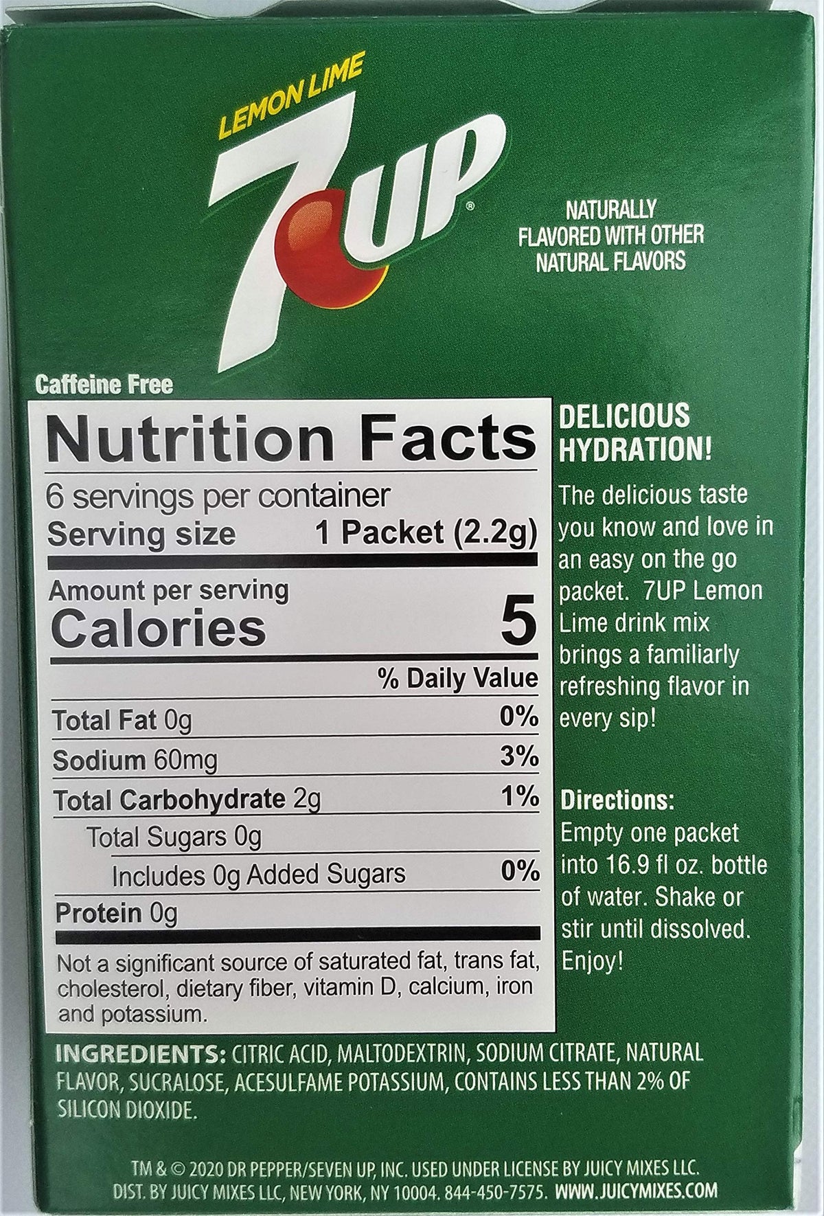 7up On The Go - 6 Pack - 3 Lemon Lime & 3 Cherry Drink Mix Singles