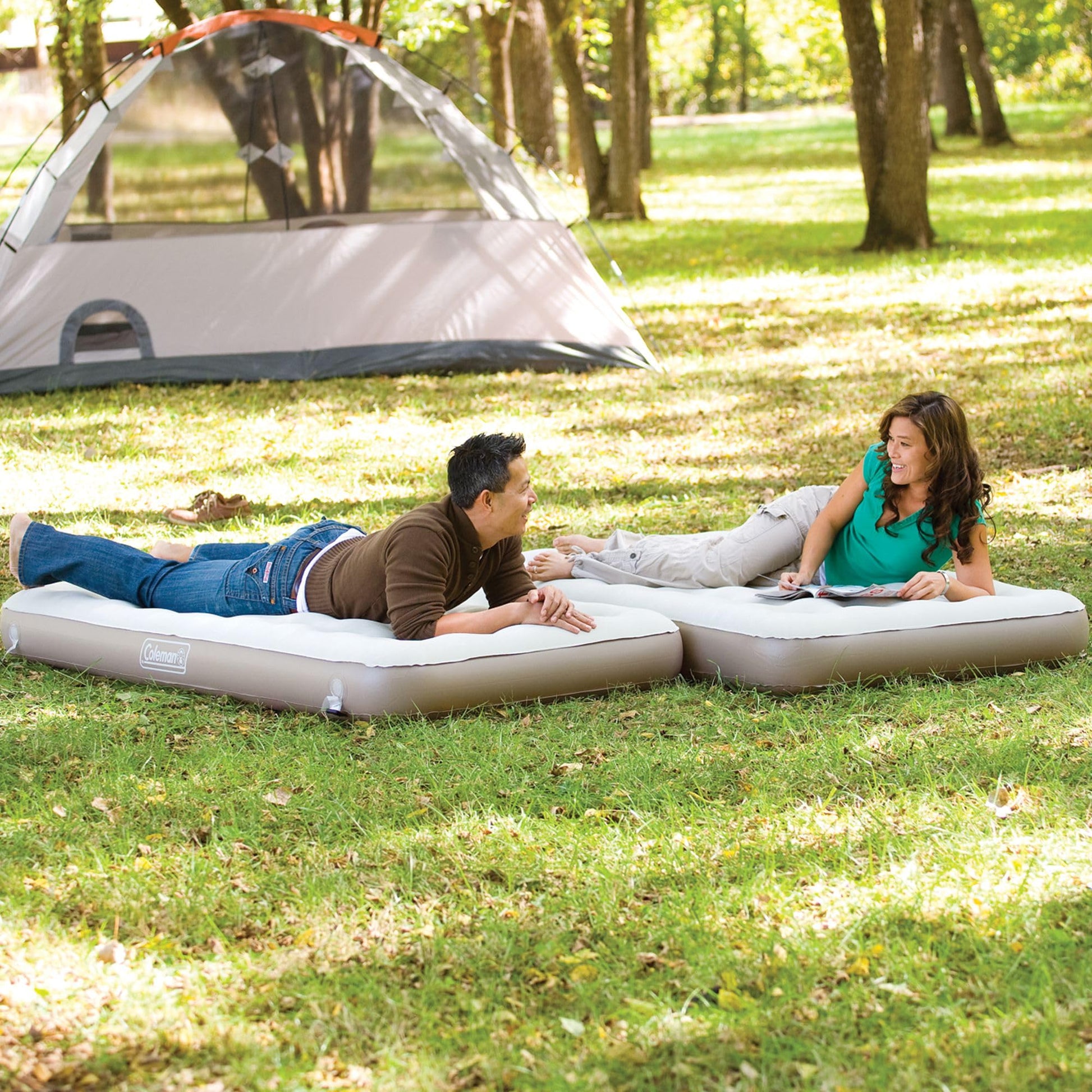 Coleman EasyStay Plus Single-High 4-in-1 Convertible Twin Air Mattress, Ideal for Camping and Home Use