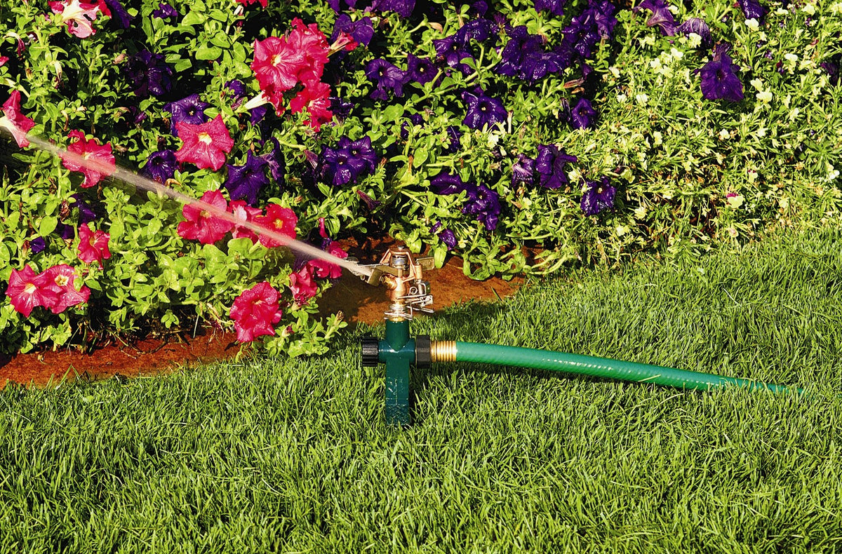 1/2-in. Brass Impact Sprinkler on Metal Step Spike