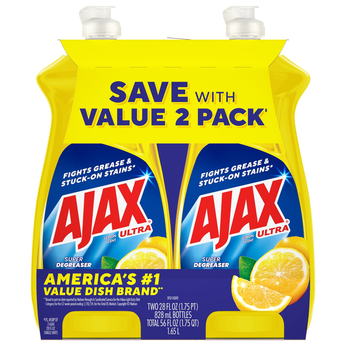 Ajax Dish Liquid 28 oz Lemon ++dnb product image 1