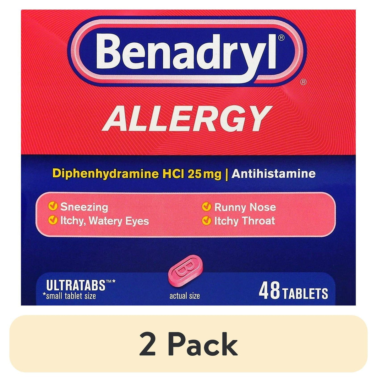 Benadryl RL U/tabs Allergy 48 ct product image 1