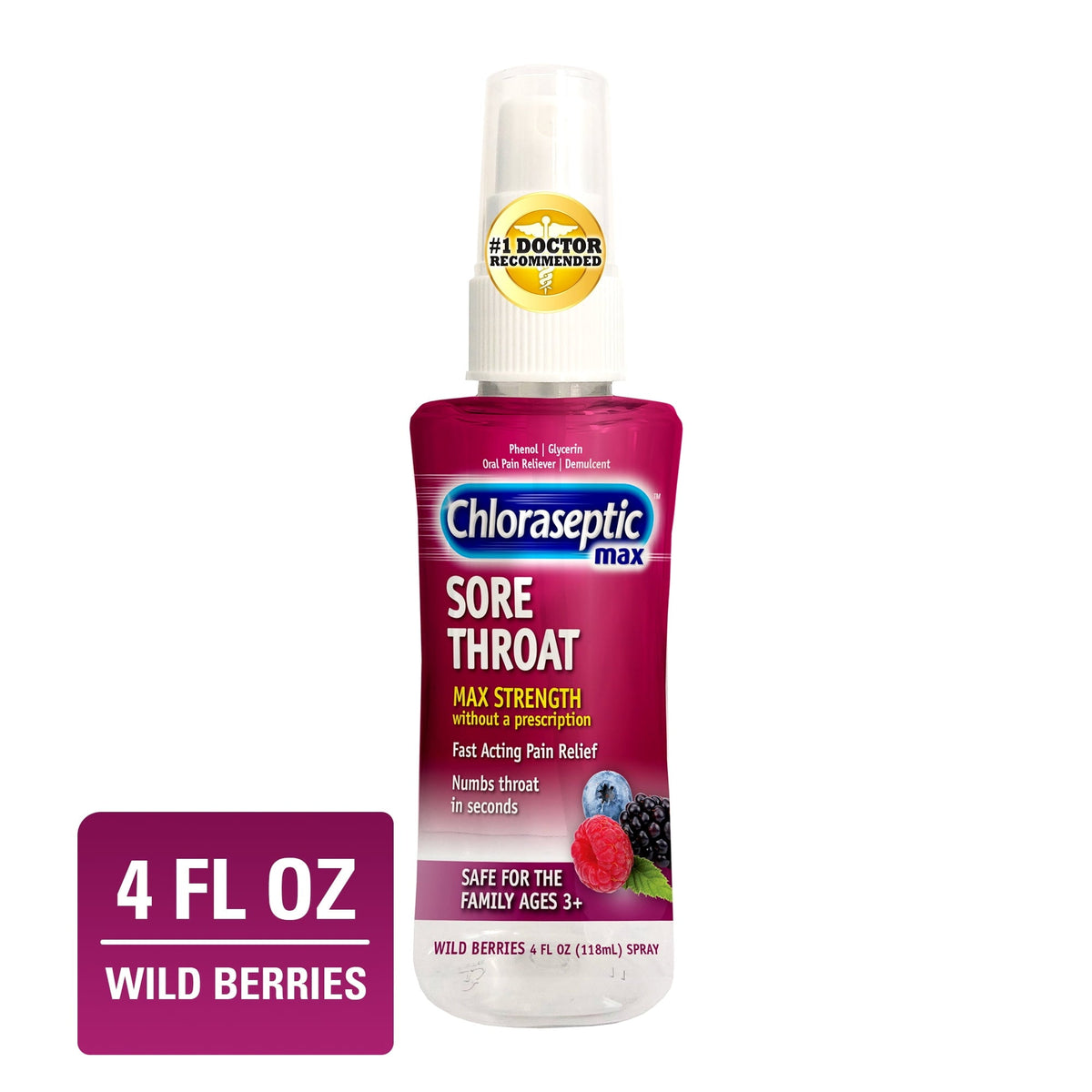 Chloraseptic 4 oz Spray Max Berry product image 1