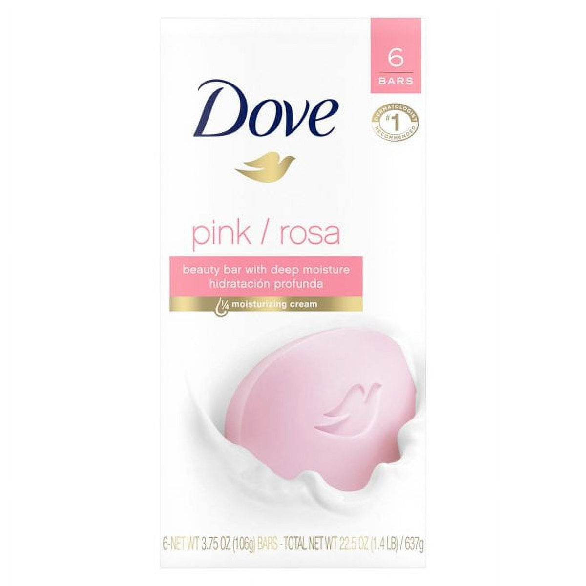 Dove 3.75 oz Pink Bar 6 pk product image 1