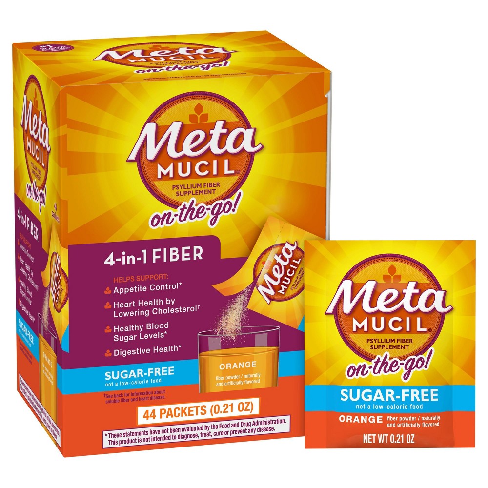 Metamucil ST Sgf Org 15oz/72use product image 1