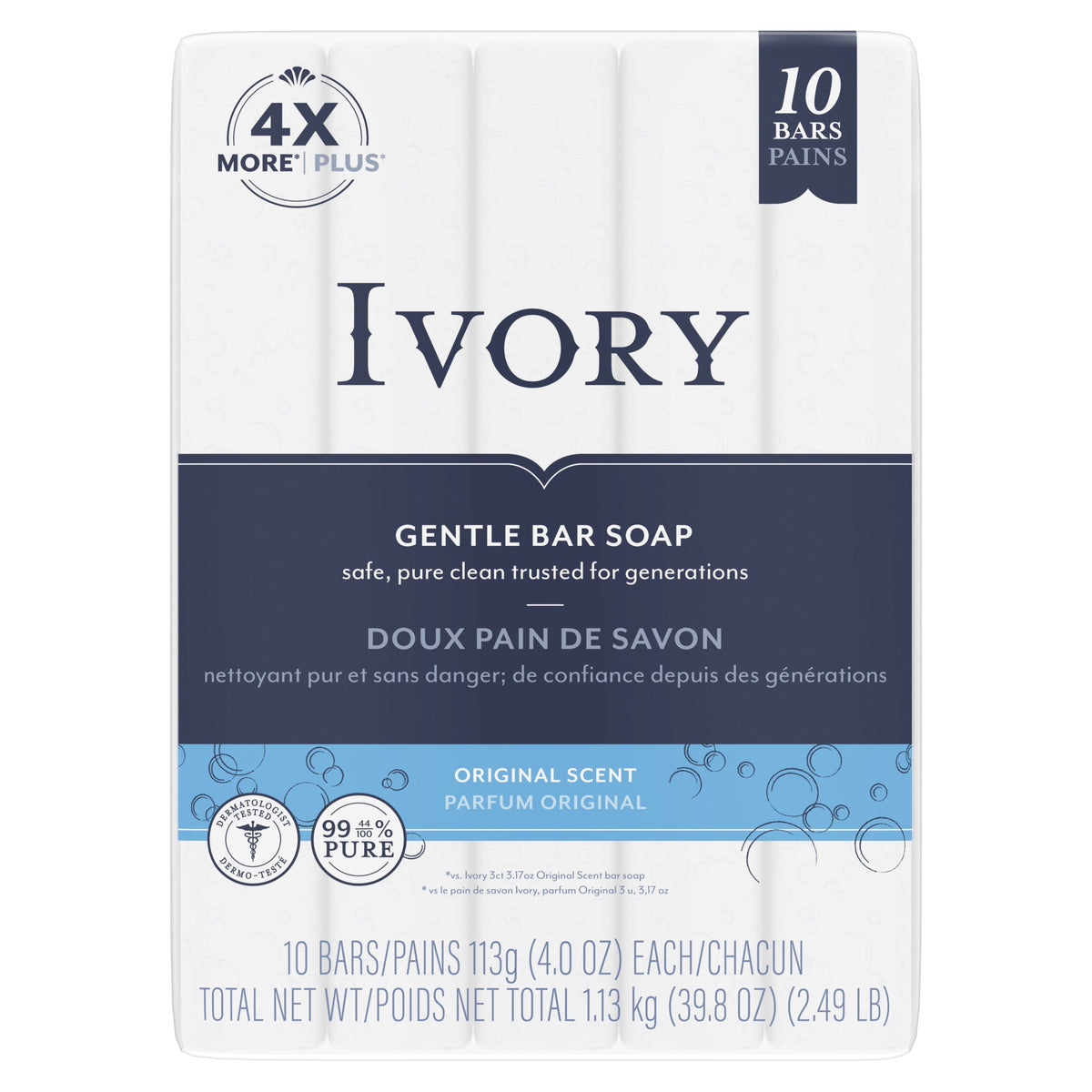 Ivory Bar 4-4oz Gentle Original product image 1
