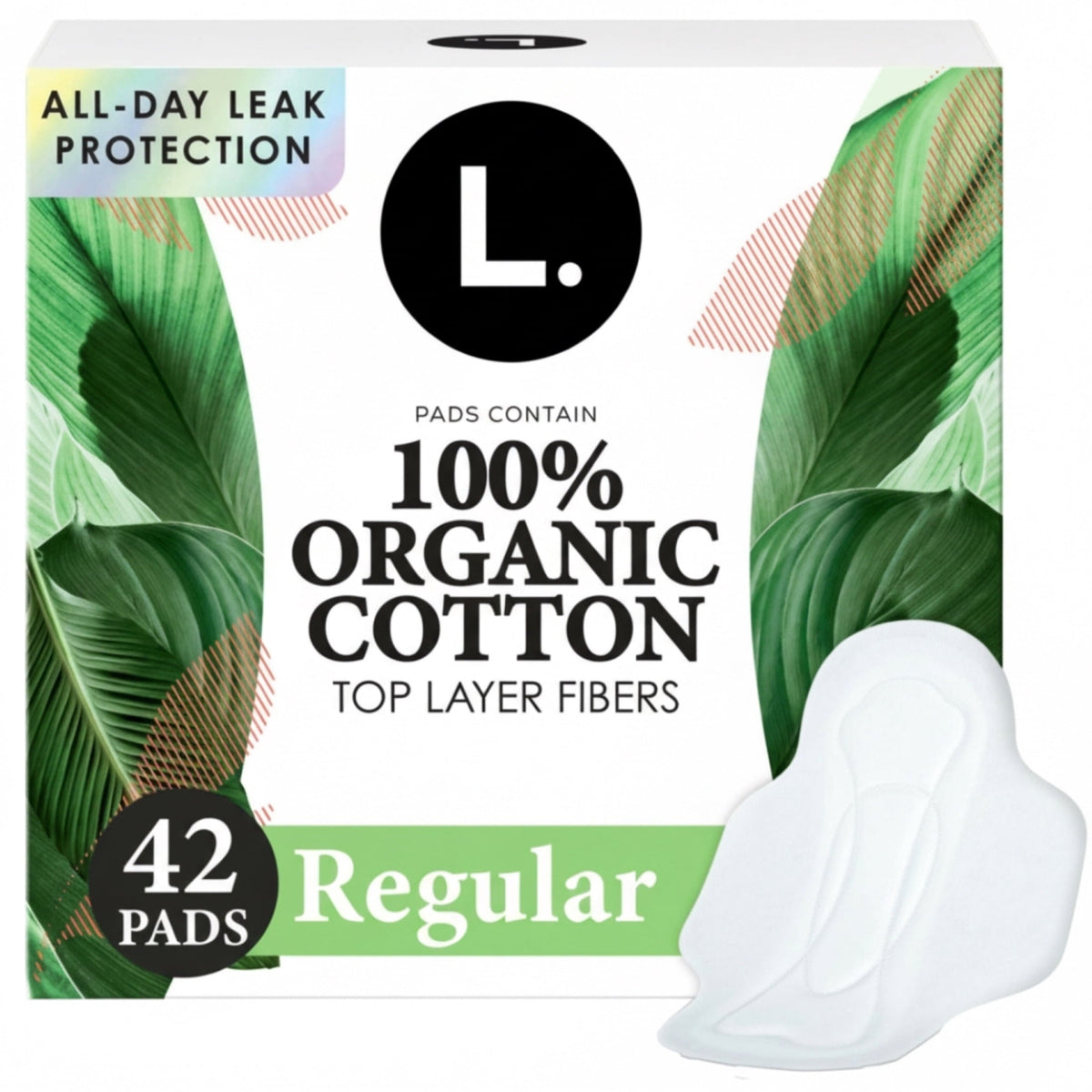 L Org Ultra Thin Pad W/wng 42 ct product image 1