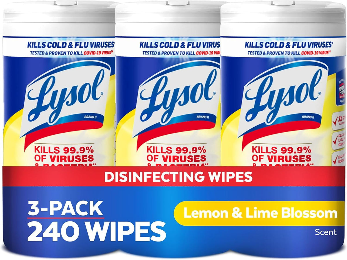 Lysol Wipes Lemon/lime 80ct-3pk product image 1