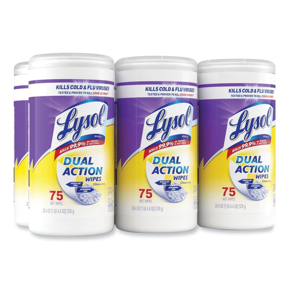 Lysol Dual Action Wipes Ctr 75c product image 1