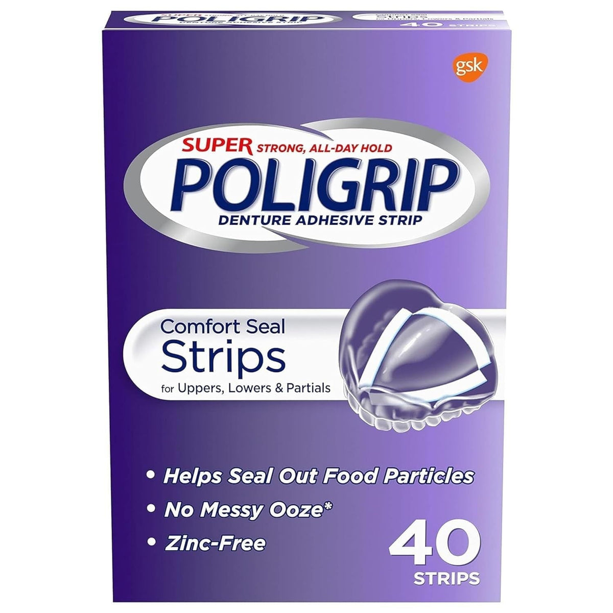 Super Poligrip C/sls Strps 40's product image 1
