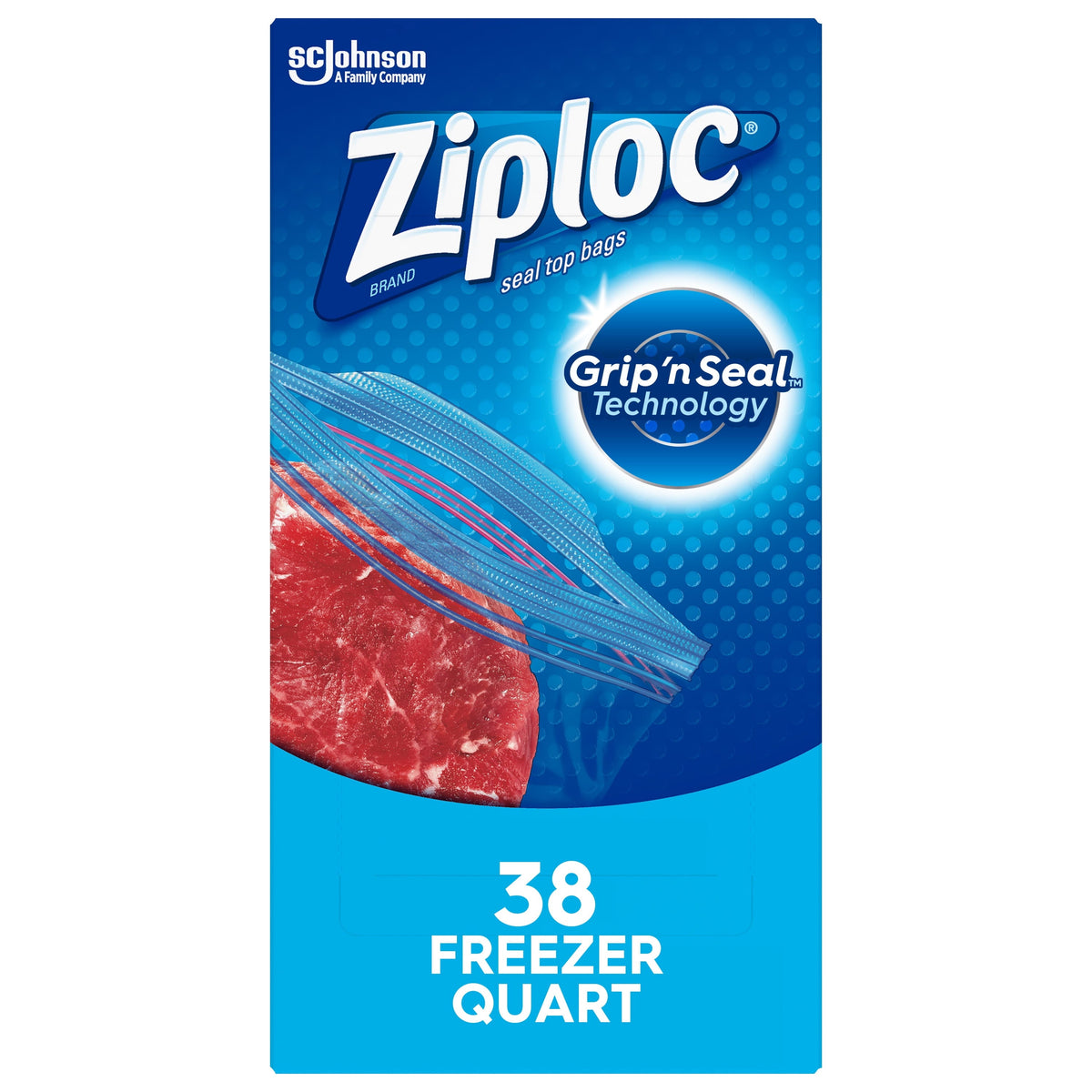 Ziplock Freezer Bags 38 ct Quart product image 1